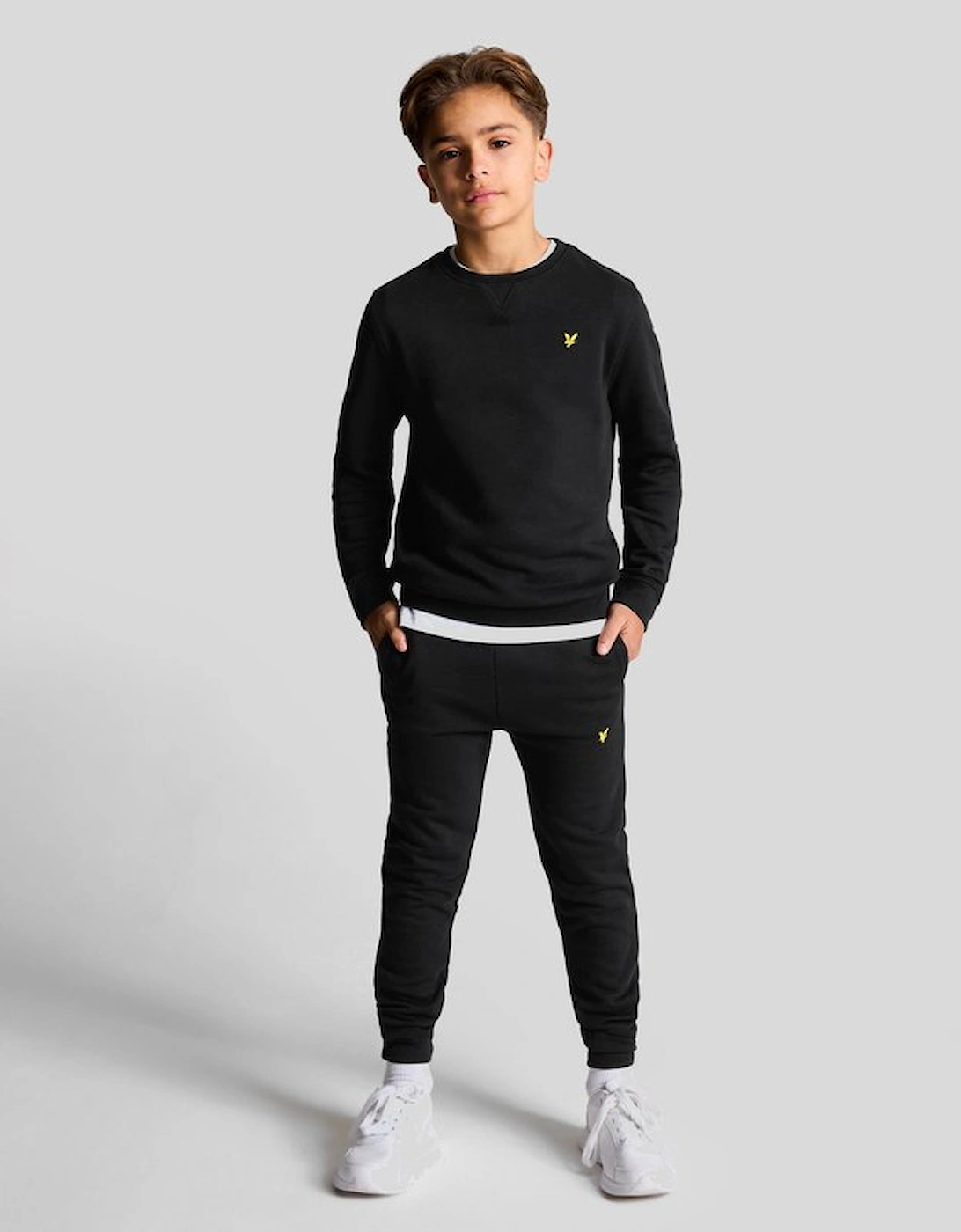 Lyle And Scott Boy's Cotton Joggers - Black - Size: 9/10 y
