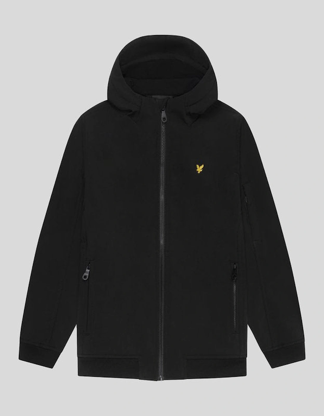 Lyle And Scott Boy's Softshell Hooded Jacket - Black - Size, 15 Years/16 Years