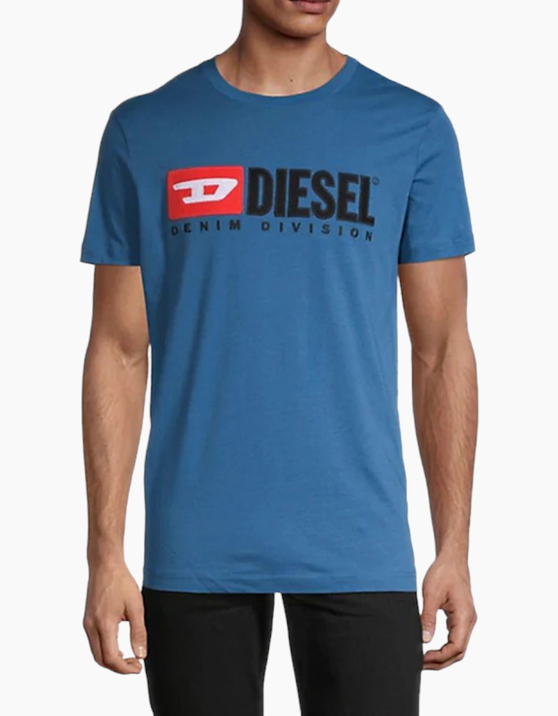 Diesel Men's DIESEL T DIEGO DIVISION Mens T Shirt Short Sleeve Tee Casual Cotton Summer Top - Blue