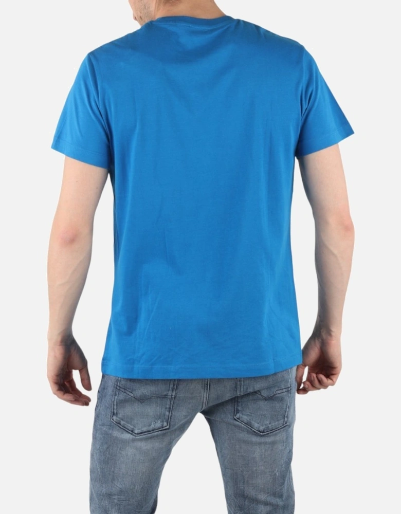 T DIEGO BB Mens T-Shirt Crew Neck Short Sleeve Blue Tee Casual Cotton Top