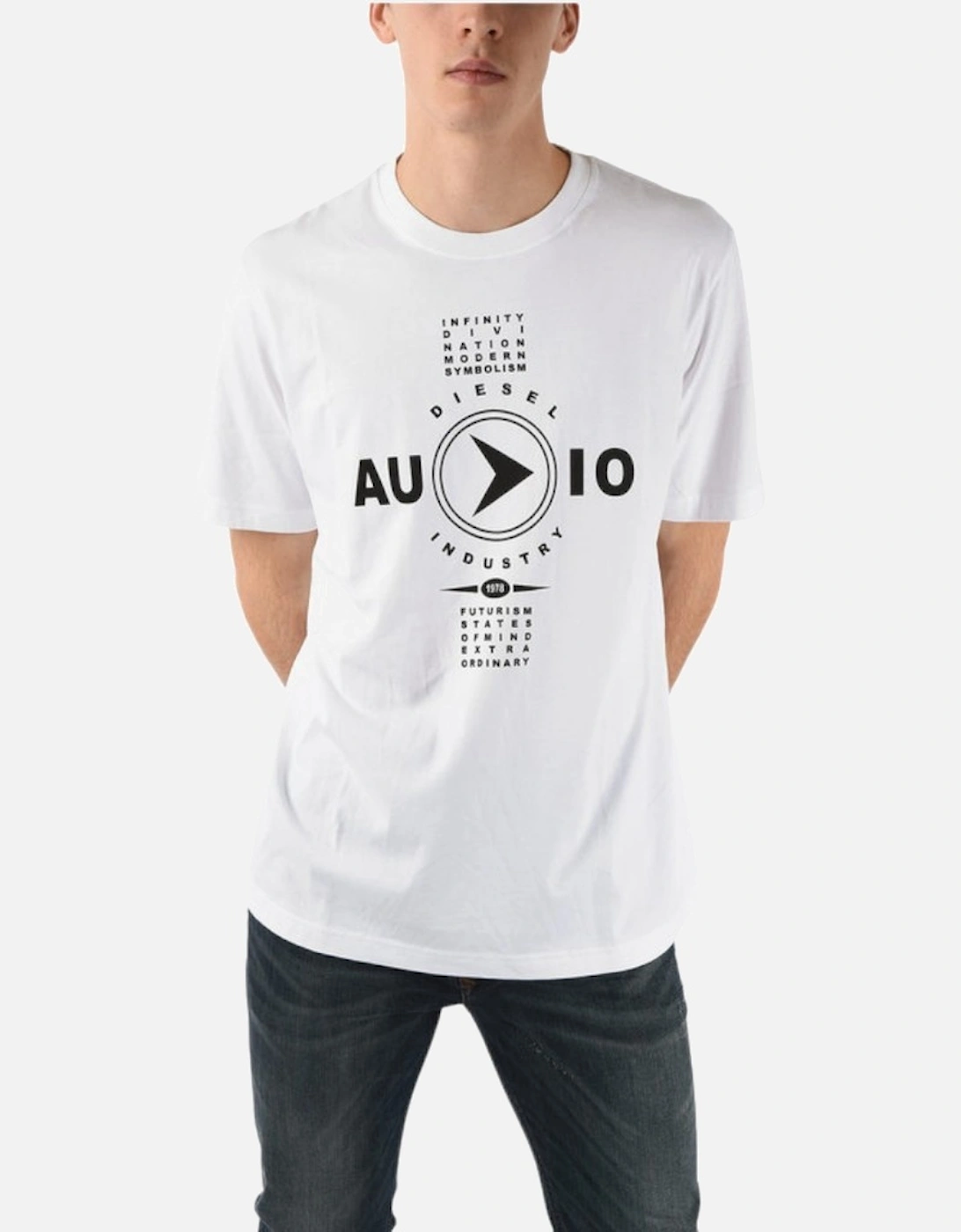 T JUST Y2 Mens T-Shirt Short Sleeve Crew Neck Tee Summer Casual White Top, 5 of 4