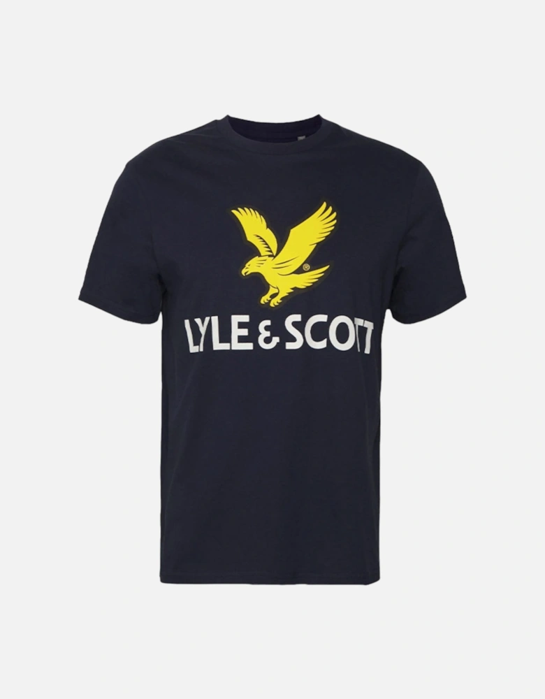 Lyle & Scott Mens Graphic T Shirts Short Sleeve Glitch Printed Summer Cotton Tee