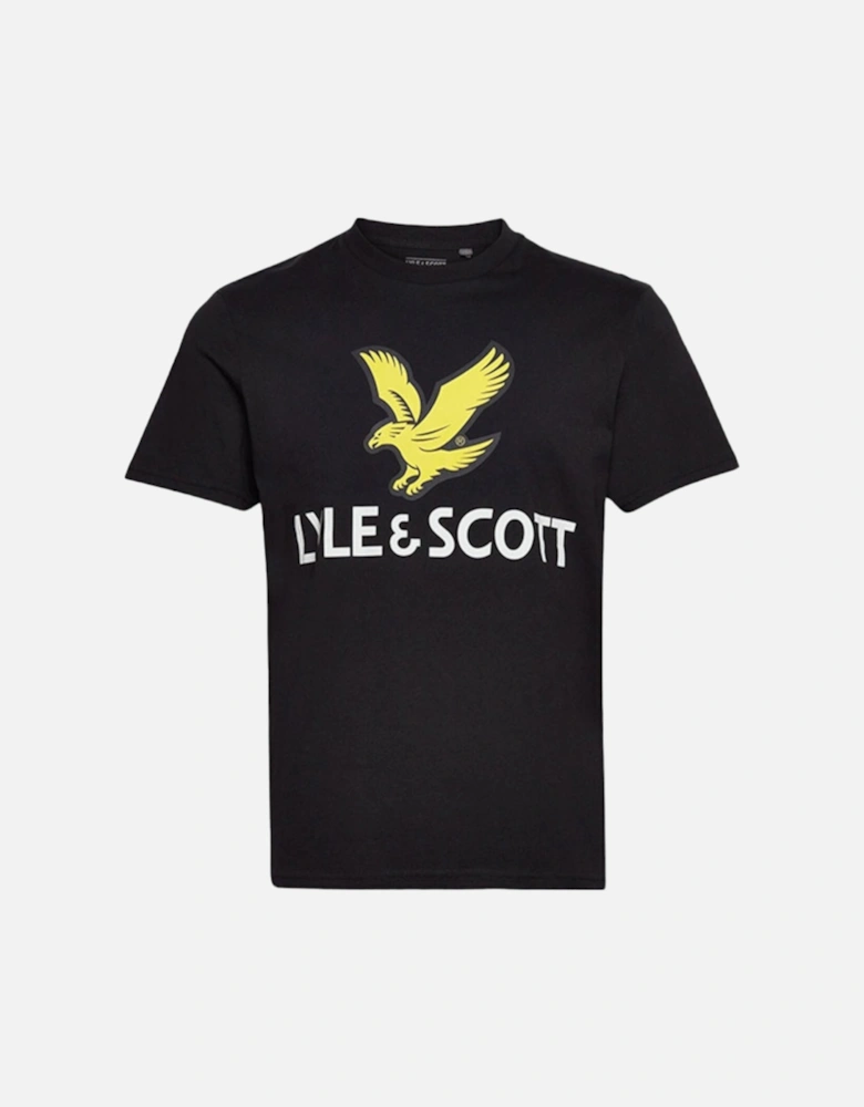 Lyle & Scott Mens Graphic T Shirts Short Sleeve Glitch Printed Summer Cotton Tee