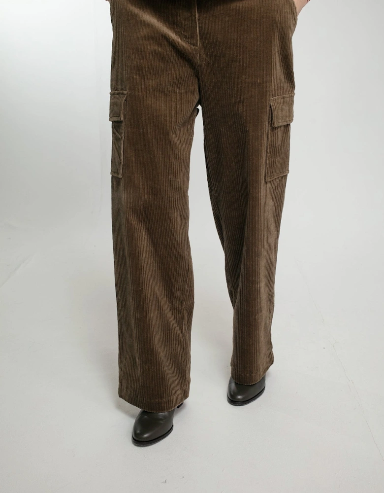 BESSIE CORD CARGOS IN KHAKI