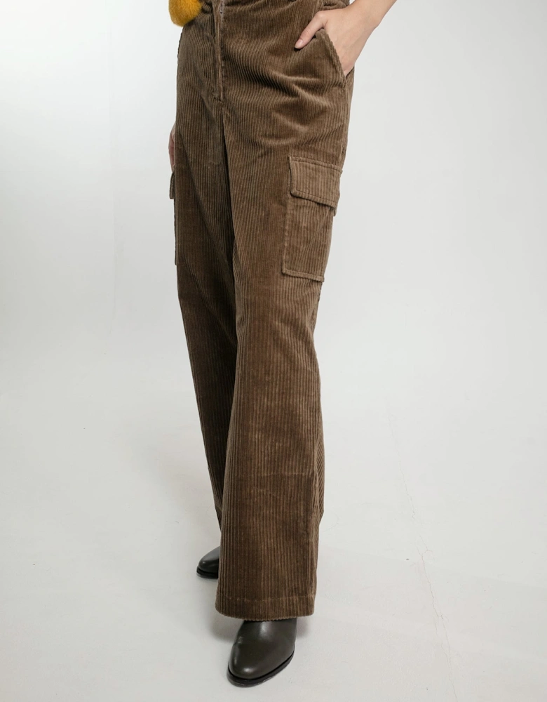 BESSIE CORD CARGOS IN KHAKI