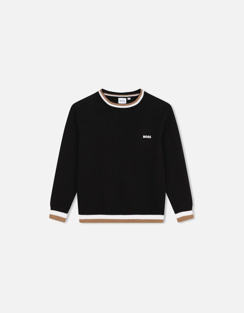 BOSS BOYS BLACK PULLOVER J51178