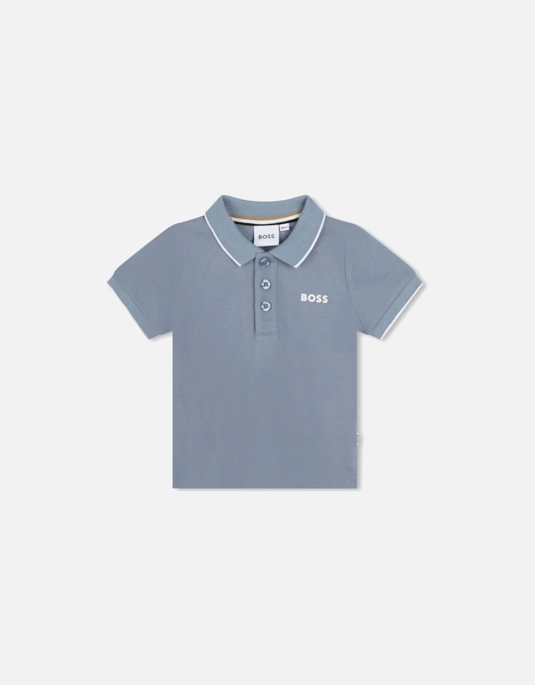 BOSS SLATE BLUE BABY/TODDLER POLO SHIRT J51281