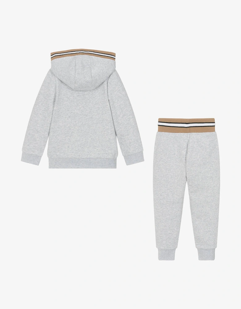 BOSS BOYS GREY TRACKSUIT J51135