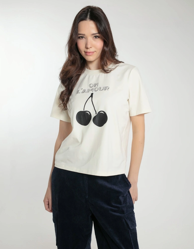 CHERIE T-SHIRT IN IVORY