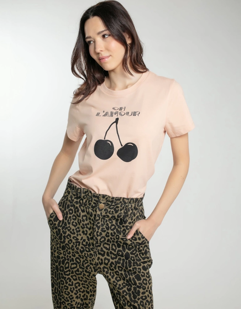 CHERIE T-SHIRT IN PEACH