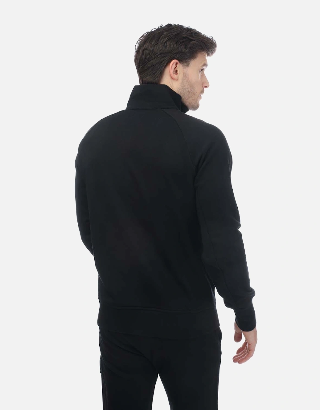 Diagonal Raised Half-Zip Fleece Sweatshirt