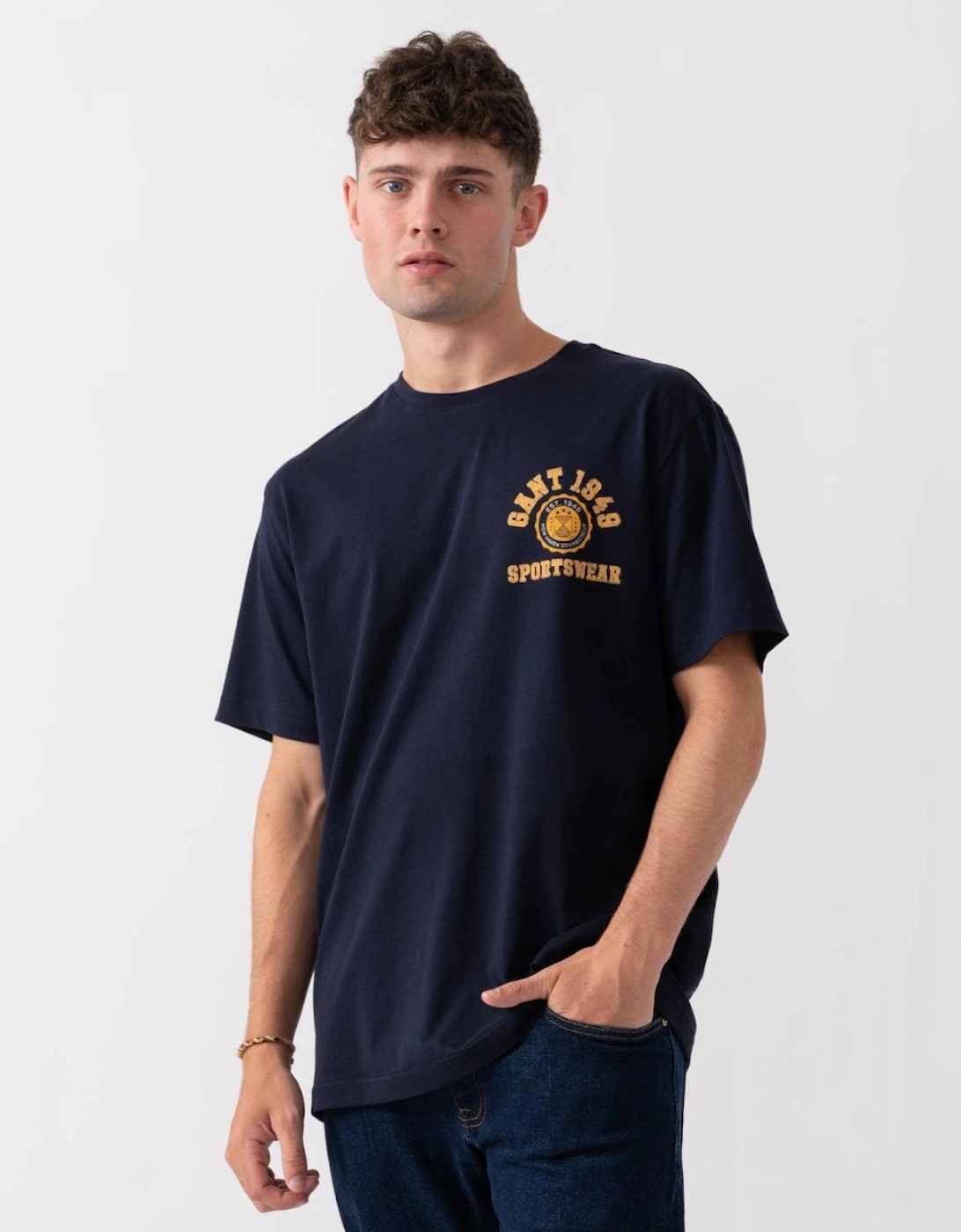 Mens Crest Graphic T-Shirt, 5 of 4