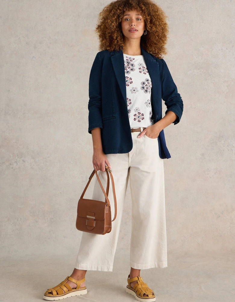 Evelyn Jersey Blazer - Blue