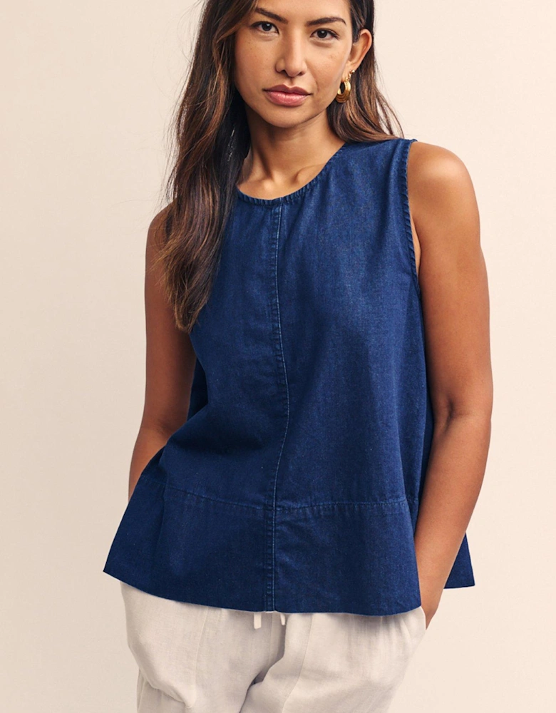 Sleeveless Swing Top - Blue