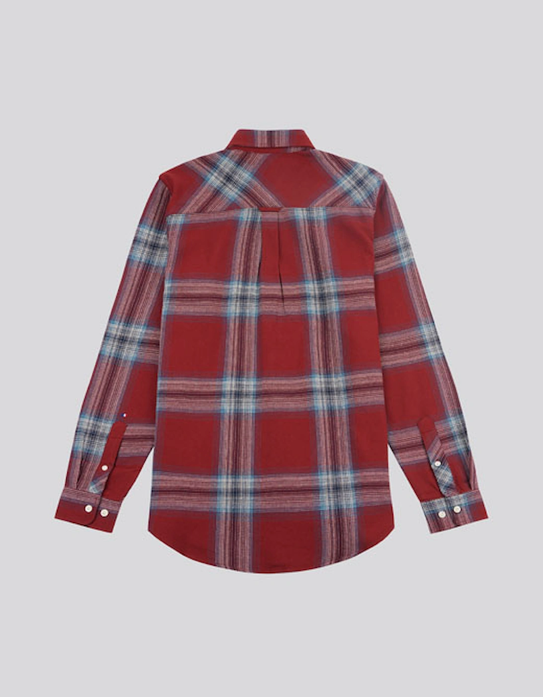 USA Polo Assn Men's Ombre Check Cotton Shirt Tibetan Red