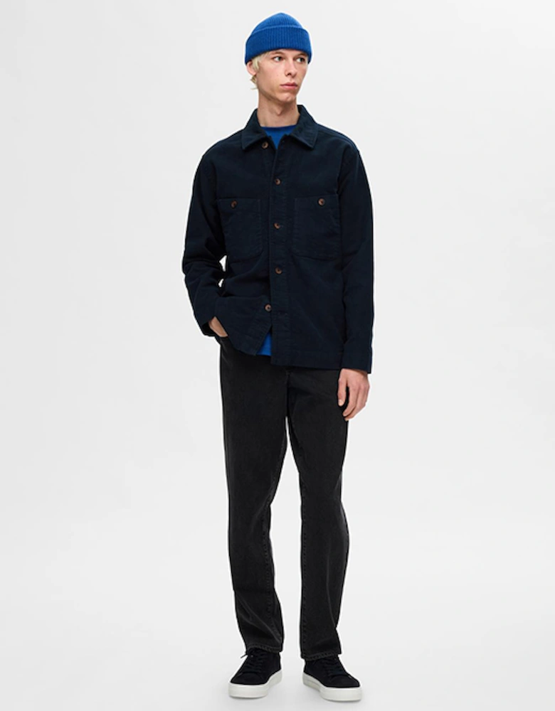 Homme Bent Moleskin Long Sleeve Shirt Sky Captain