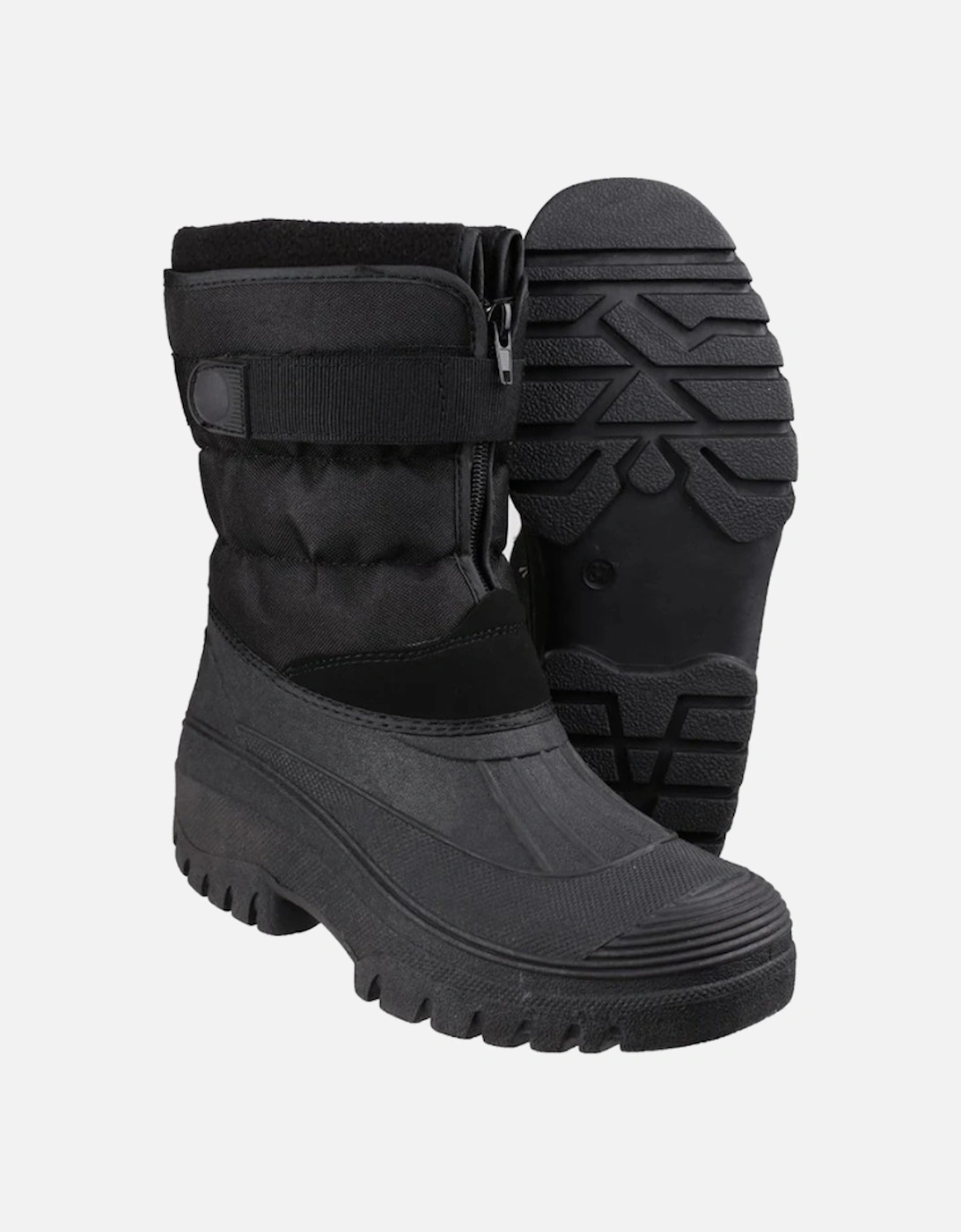 Women's Chase Touch Fastening and Zip up Winter Boots Black