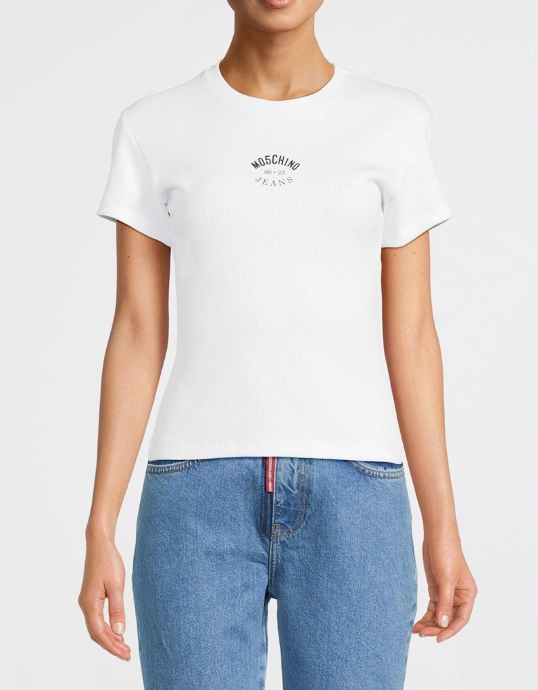 Baby Rib Logo T-Shirt - White