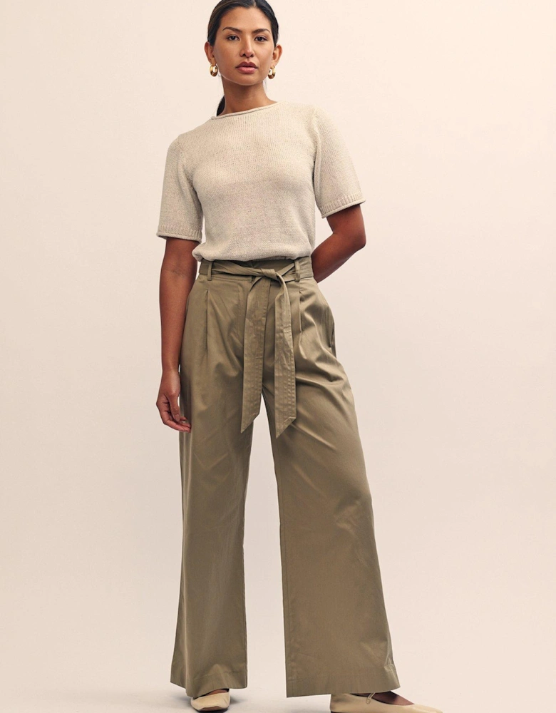 Wide Leg Trouser - Green