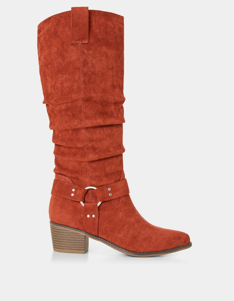 Autumn Buckled Calf Boot - Brown