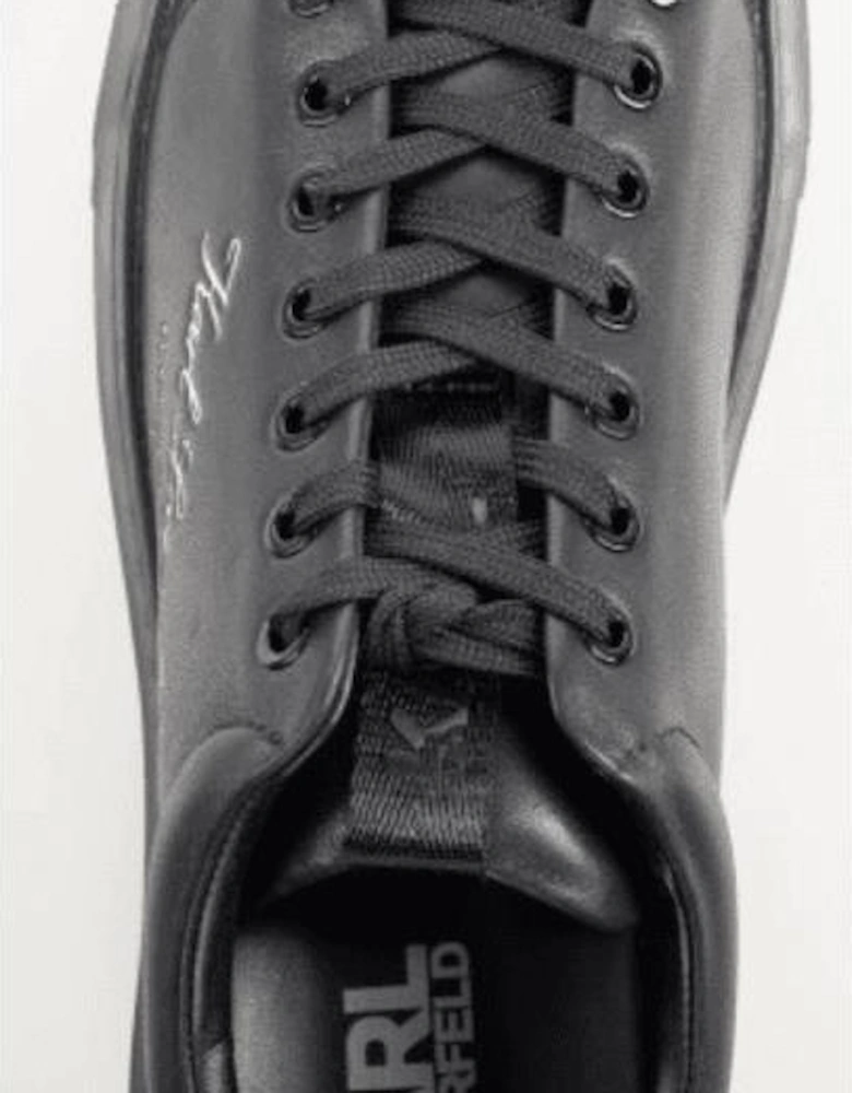 Signature Logo Black Lace Up Sneaker