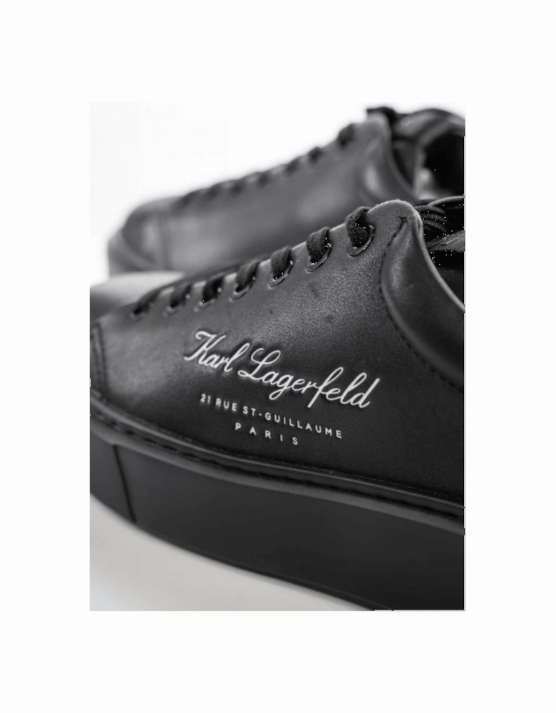 Signature Logo Black Lace Up Sneaker