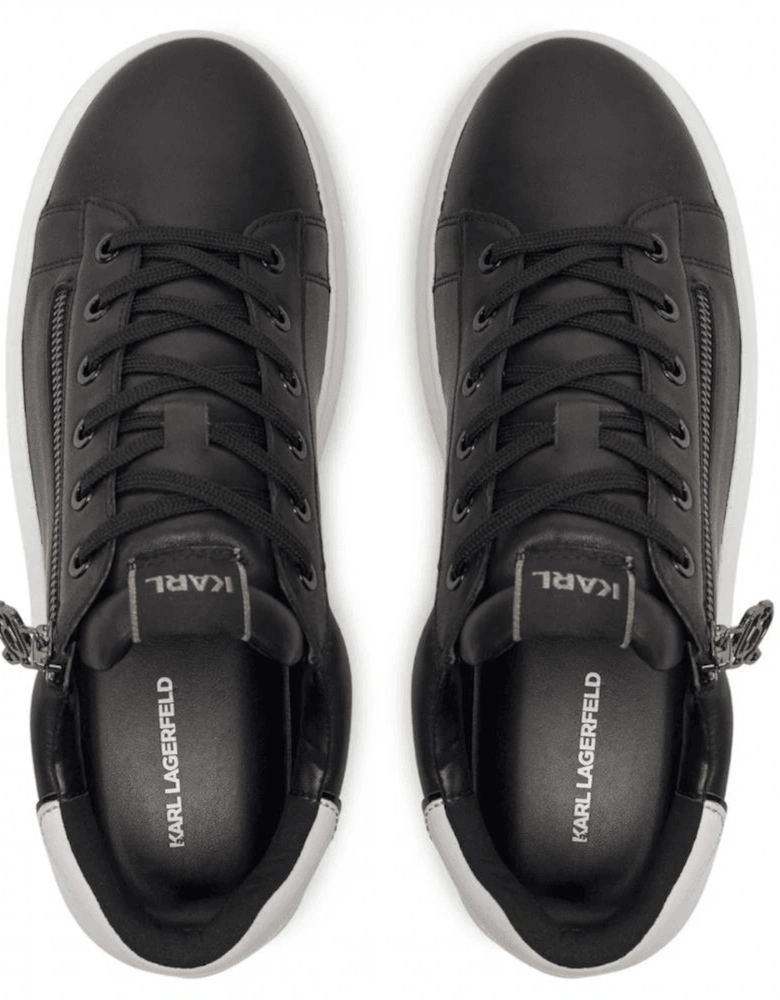 Kapri Zipper Leather Black/White Sneaker