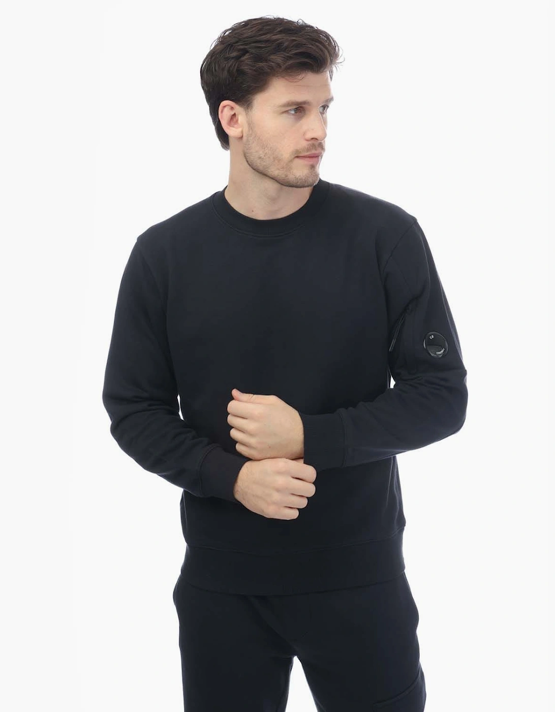 CP Company Men's Diagonal Raised Fleece Sweatshirt - Navy - Size: 44