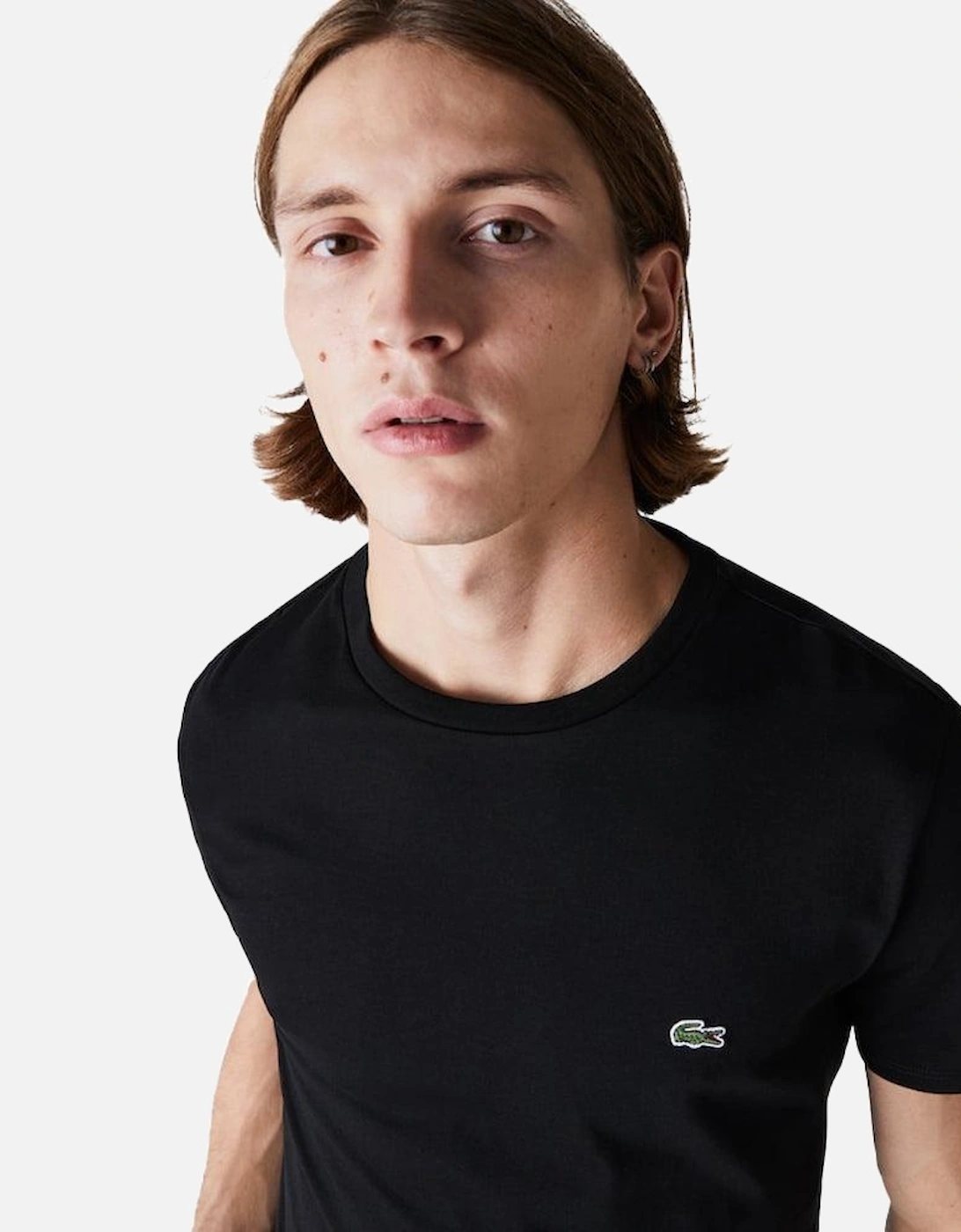 Cotton Pima Crew Neck T-Shirt Black