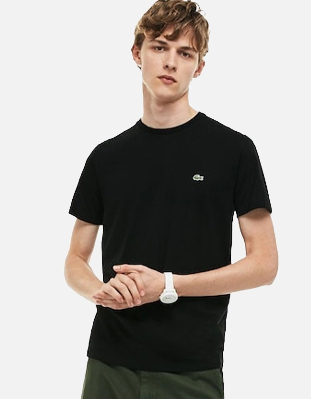 Cotton Pima Crew Neck T-Shirt Black