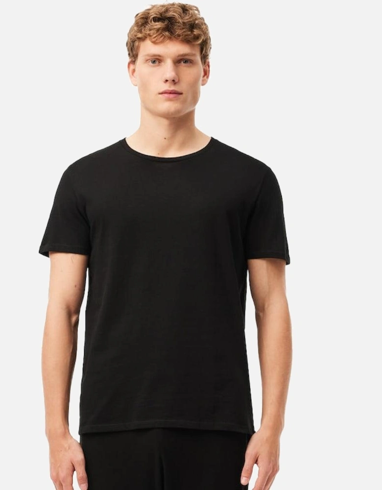 Lounge 3 Pack Plain Stretch Cotton T-Shirts Black