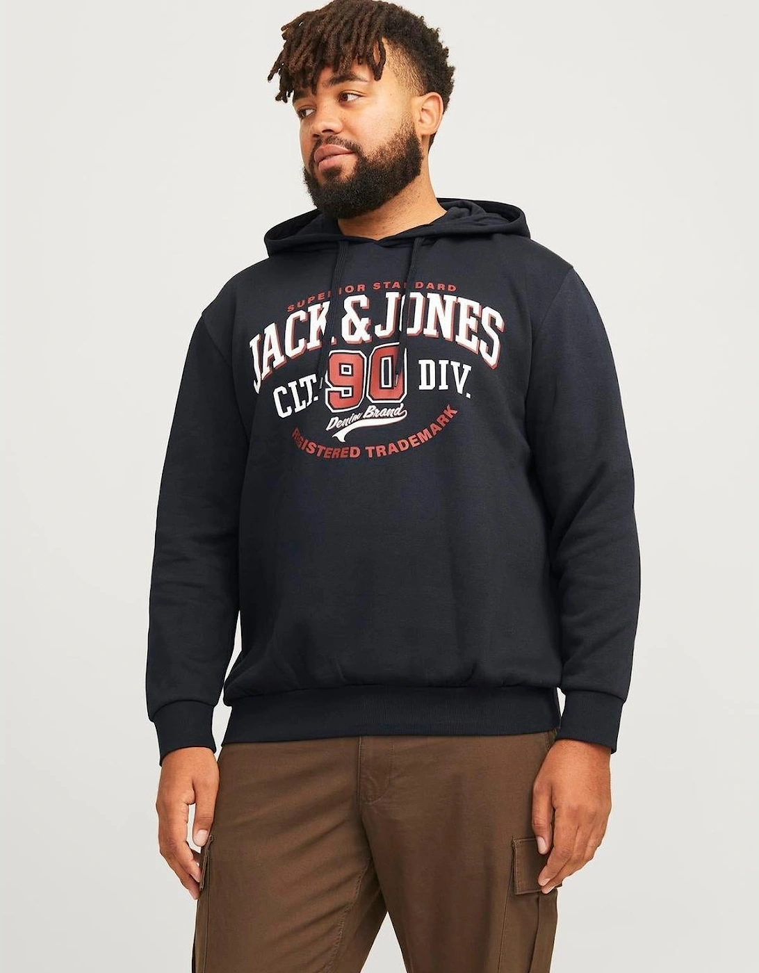 Mens Logo Big & Tall Pullover Hoodie, 2 of 1