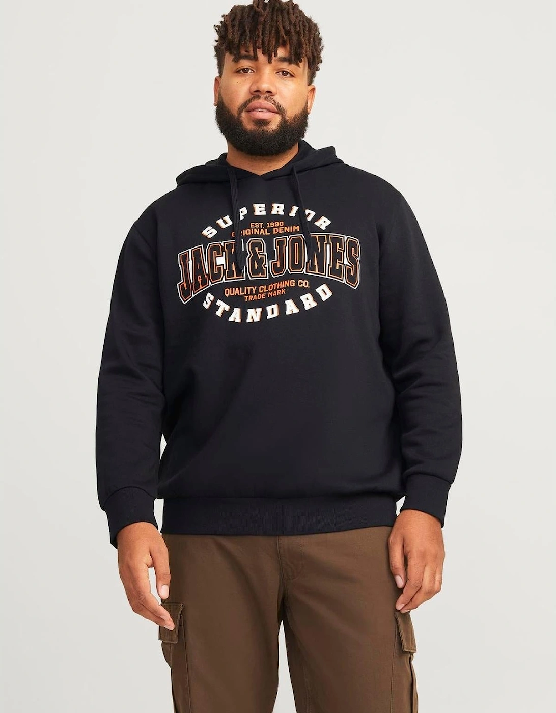 Mens Logo Big & Tall Pullover Hoodie, 2 of 1