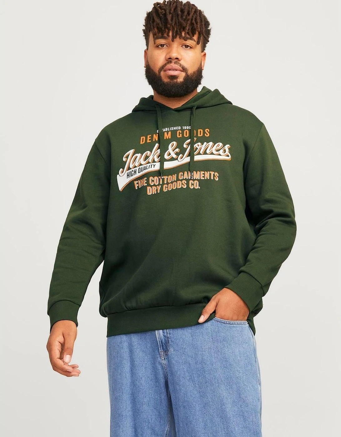 Mens Logo Big & Tall Pullover Hoodie, 2 of 1