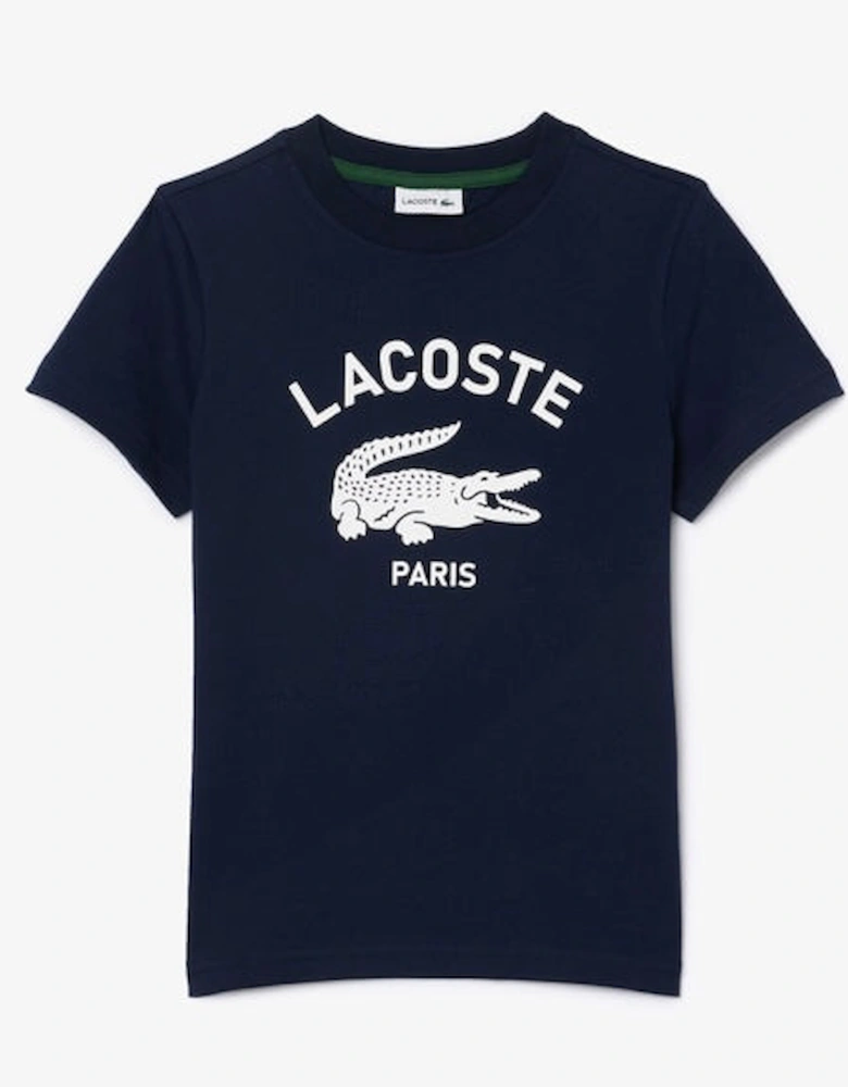 NAVY CROCODILE T SHIRT TJ3003