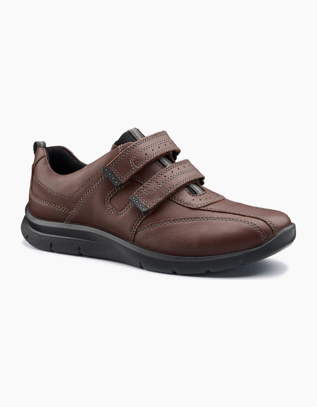 Hotter Men's Energise Mens Riptape Casual Shoe - Brown - Size: 10