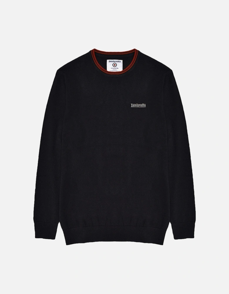 Mens Knitted Tipped Long Sleeve Jumper