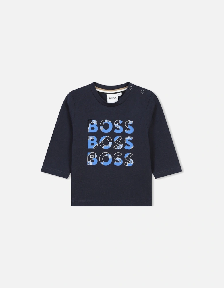 BOSS BABY/TODDLER NAVY T SHIRT J51291