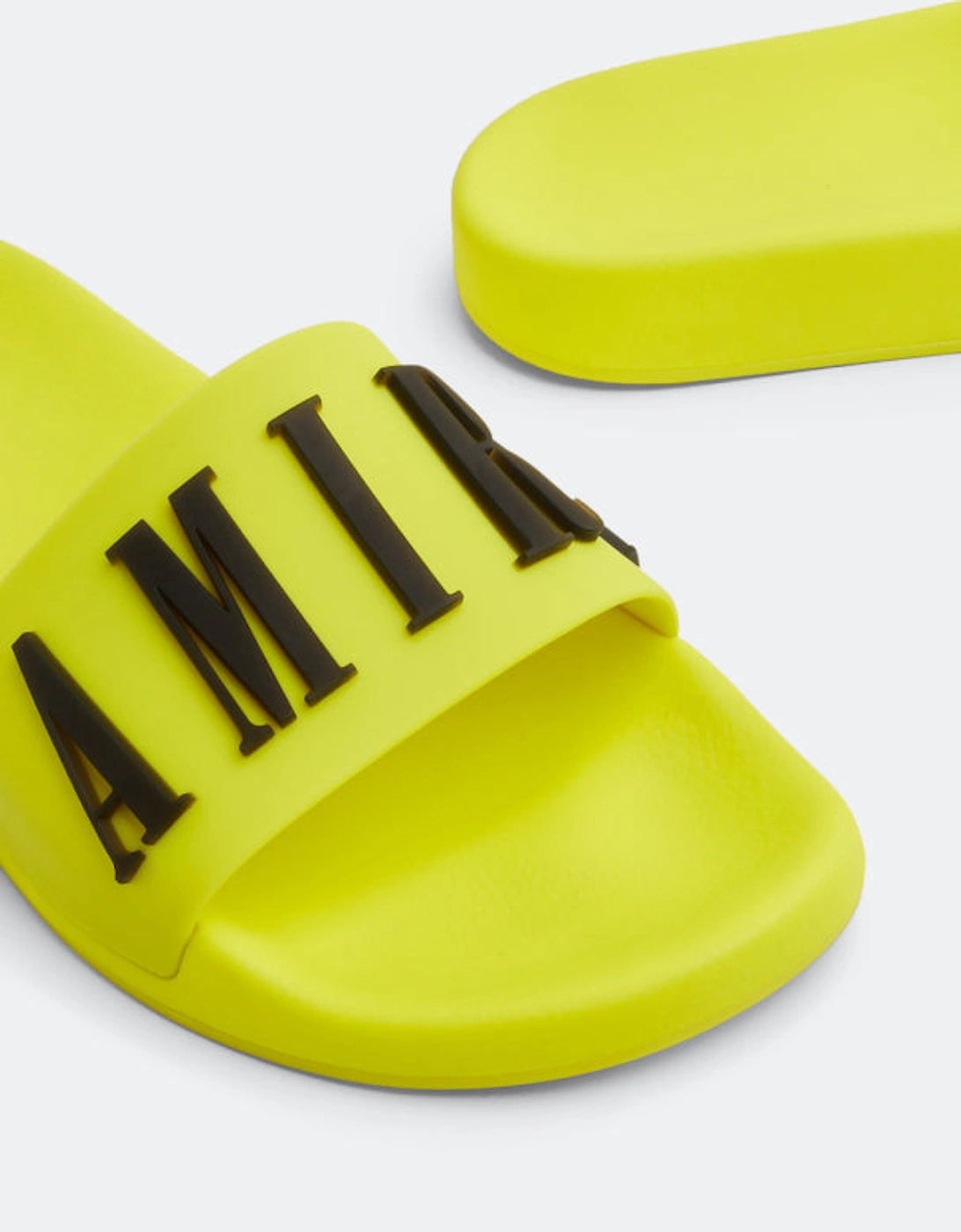 Core Logo Embossed Sliders in Yellow/Black