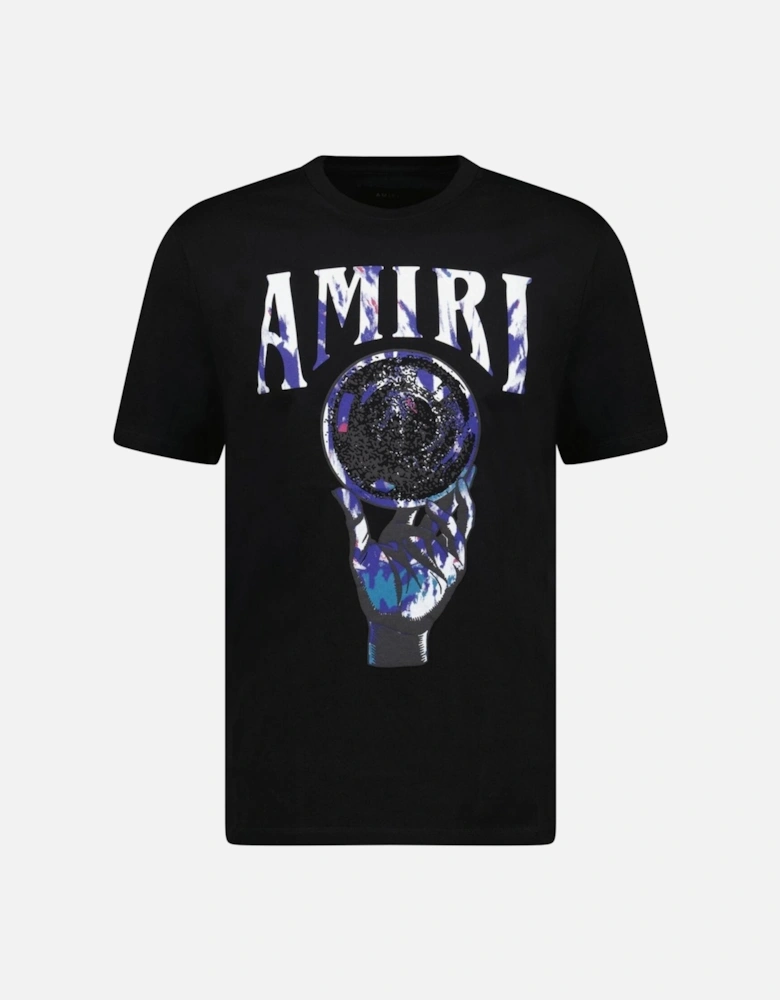 Crystal Ball Printed T-Shirt in Black