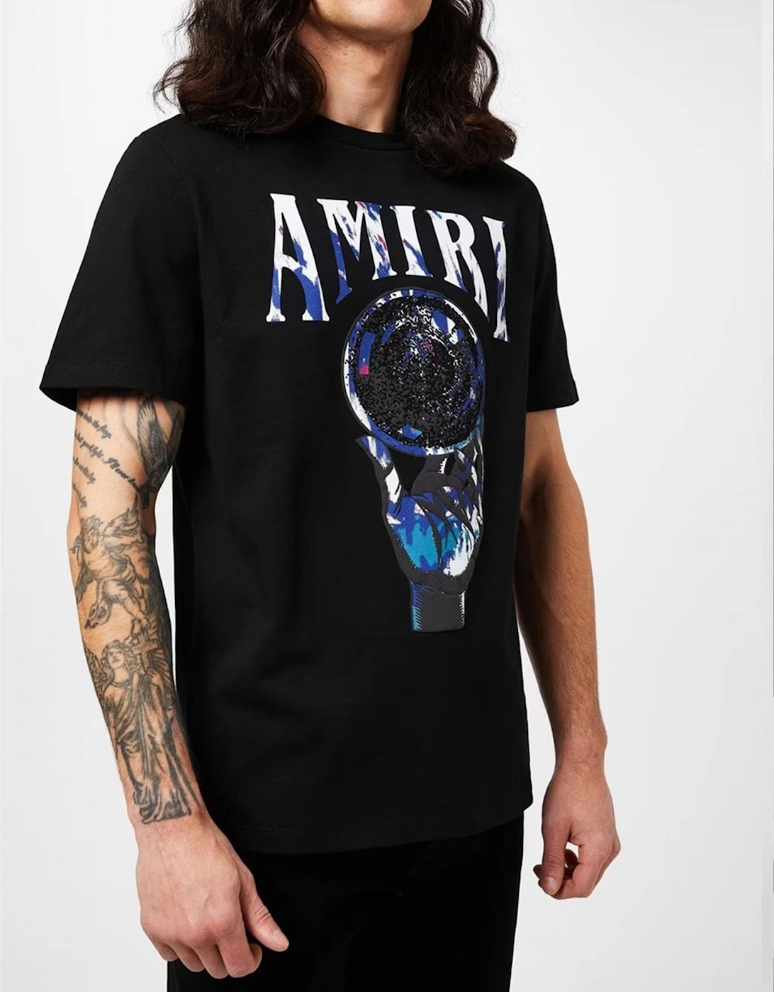 Crystal Ball Printed T-Shirt in Black