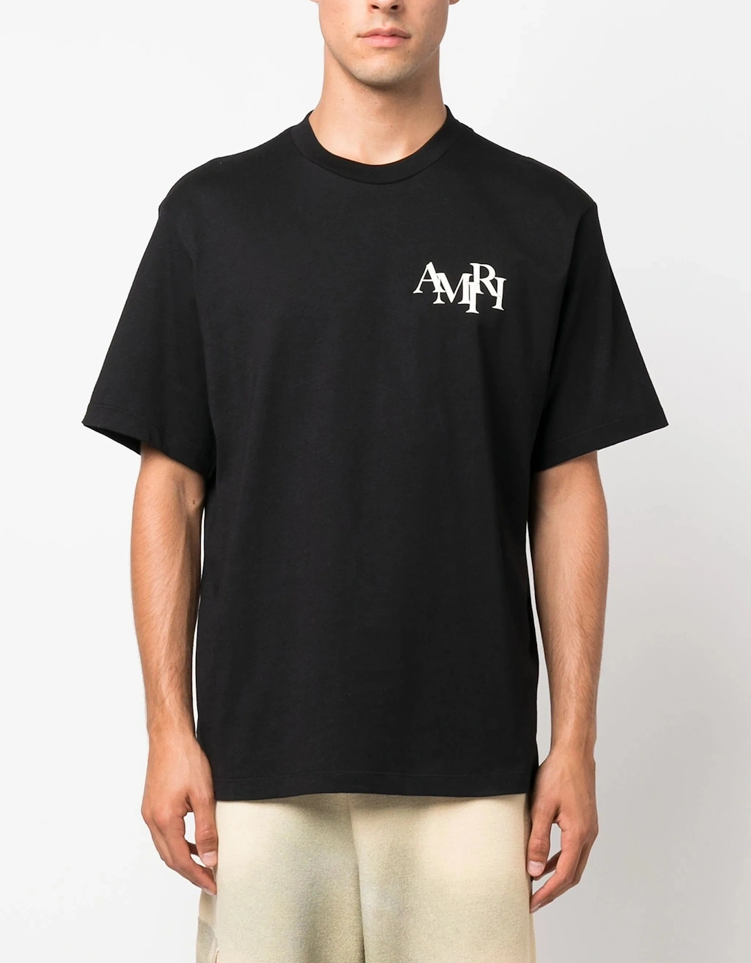 Staggered Logo T-Shirt in Black