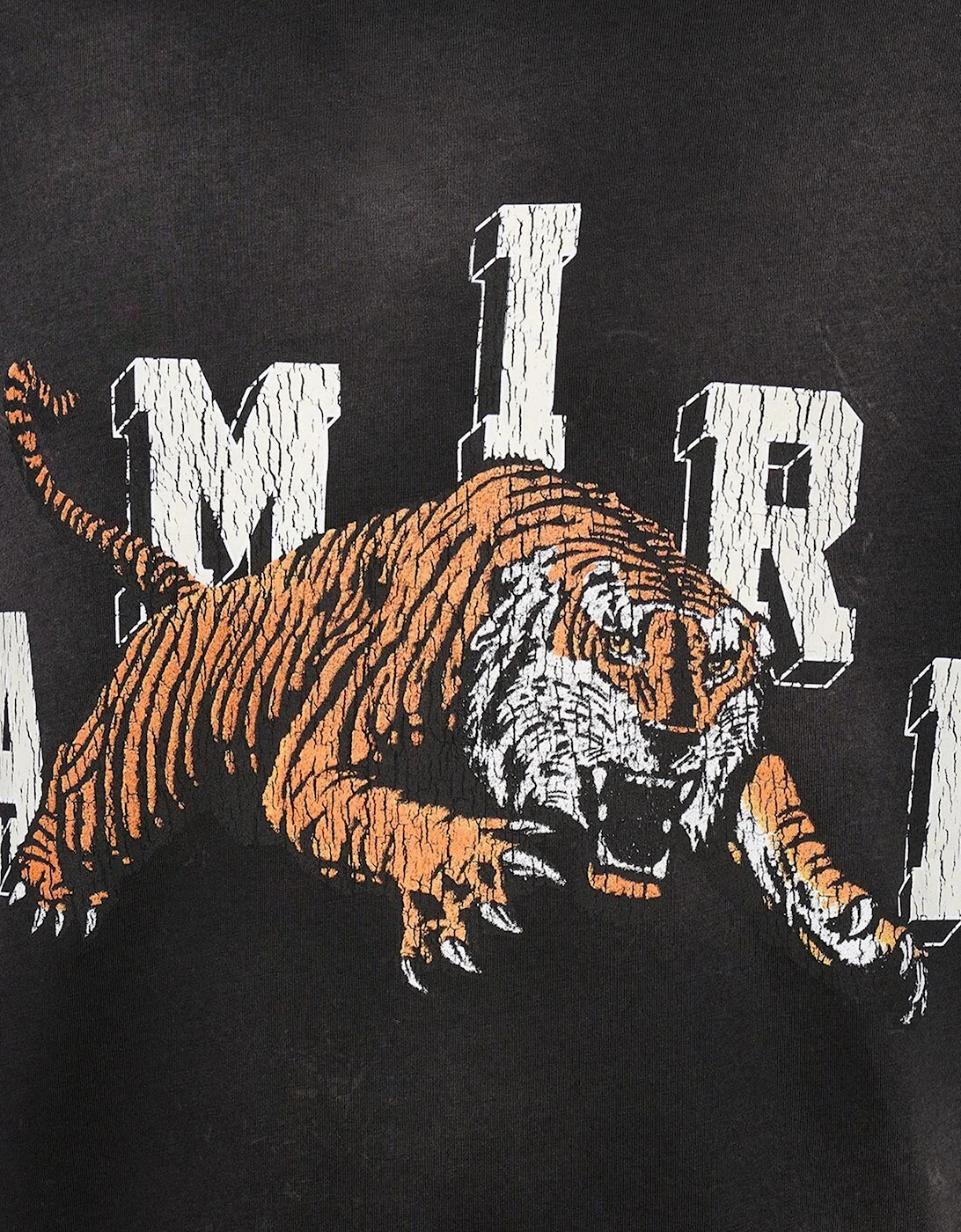 Vintage Tiger Logo T-Shirt in Black