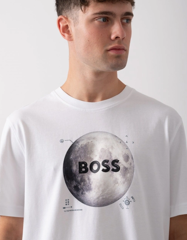 BOSS Orange Tee Moon Mens Graphic Print T-Shirt