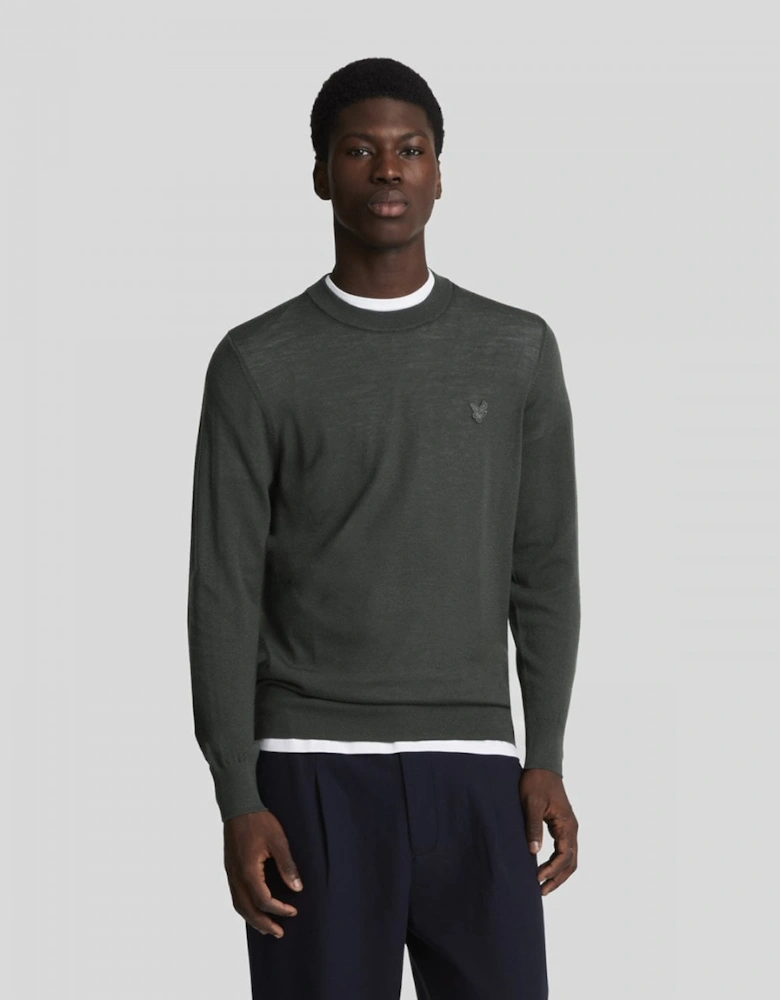 Lyle & Scott Tonal Eagle Merino Mens Crew Neck Jumper