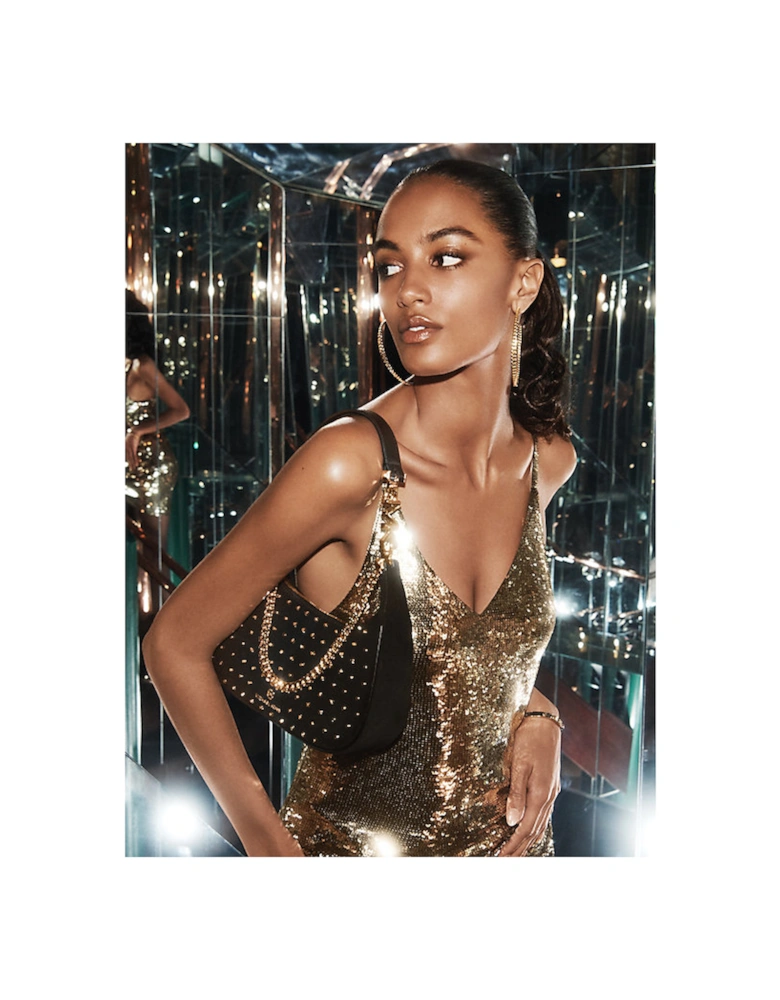 Sequined Mesh Tank Dress