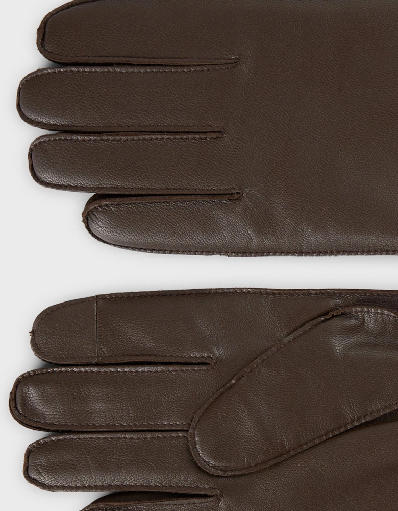 Kranton Leather Gloves Brown