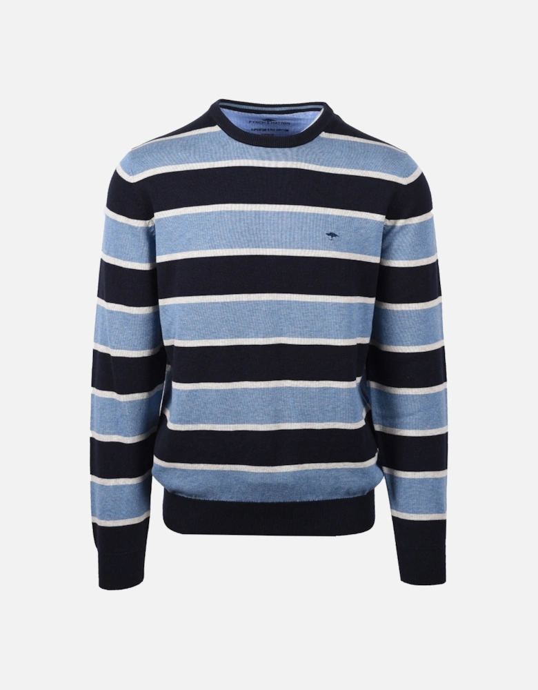 Fynch-hatton Crew Neck Knitwear Cloud Blue