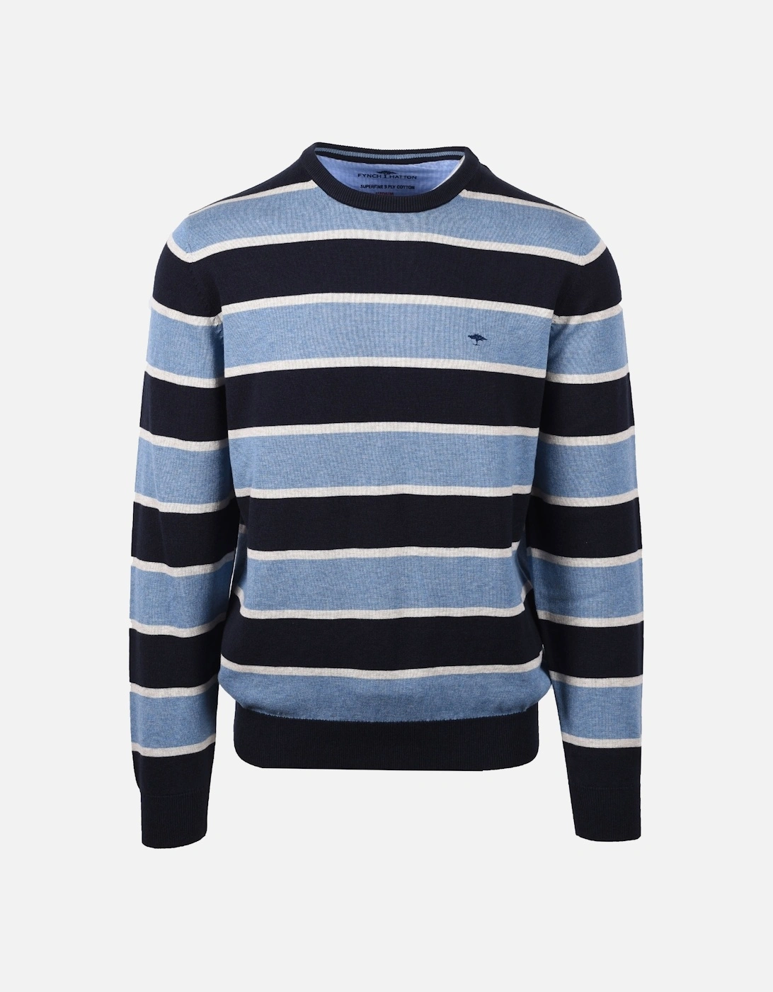 Fynch-hatton Crew Neck Knitwear Cloud Blue, 4 of 3