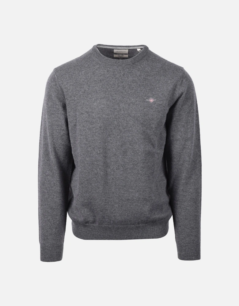 Superfine Lambswool Crew Neck Knitwear Charcoal Melange